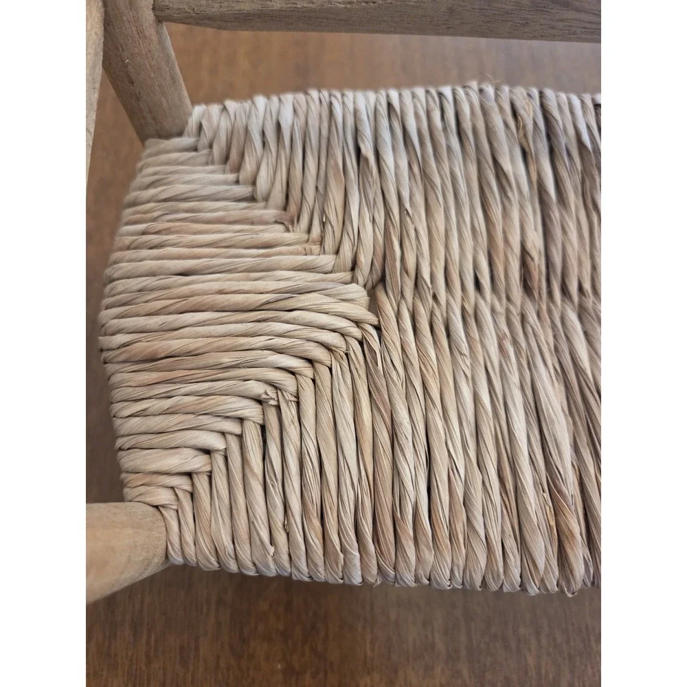 Miniature‎ Wicker Ladderback Bench Dolls 9x7x5 Cottage